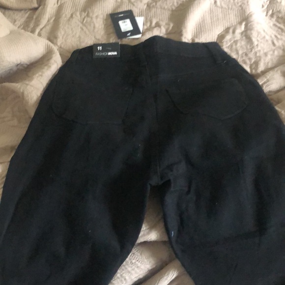 New never wore jeans. All black with little holes. - Picture 4 of 5